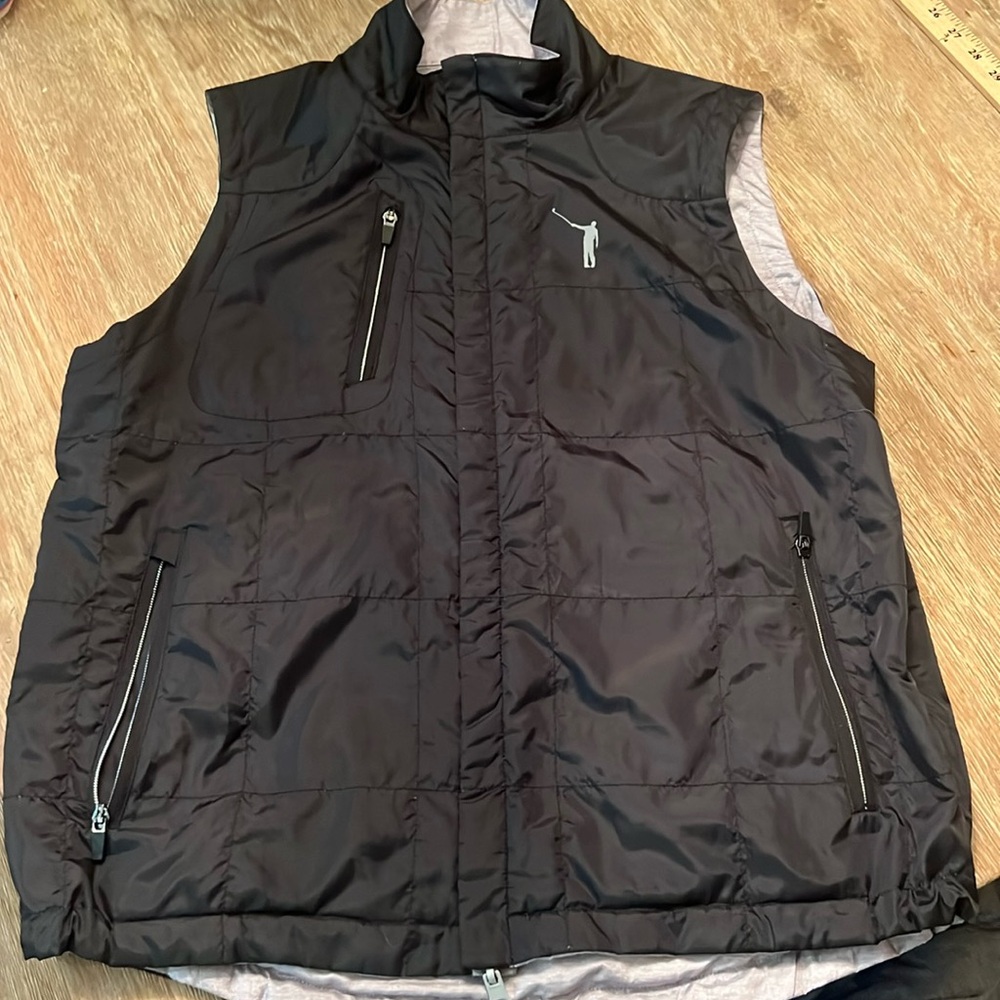 NLU No Laying Up MEN’s GOLF SOFTSHELL REVERSIBLE FULL ZIP VEST WINDBREAKER